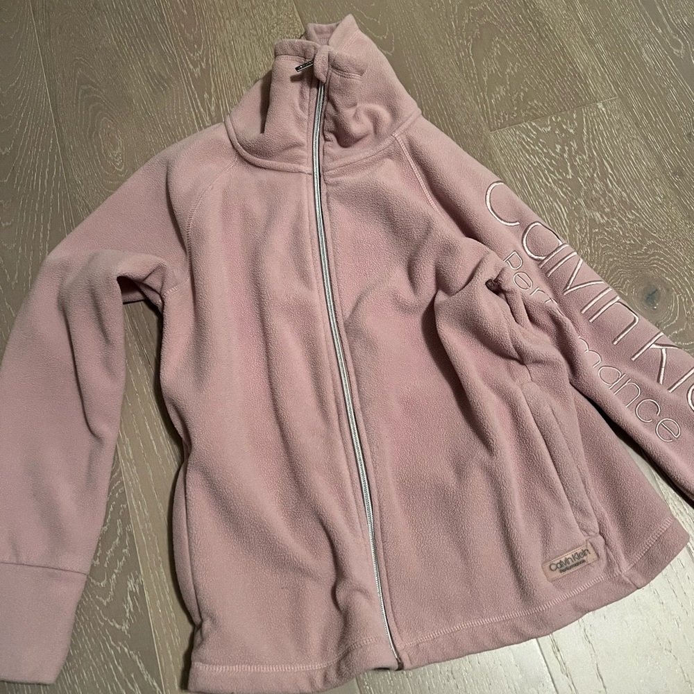 Women’s Calvin Klein Light Pink Fleece Jacket US S